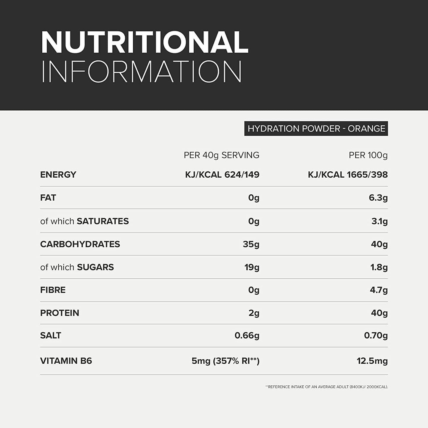 BULK POWDERS Complete Hydration Powder, Sports Drink, Orange, 500 g