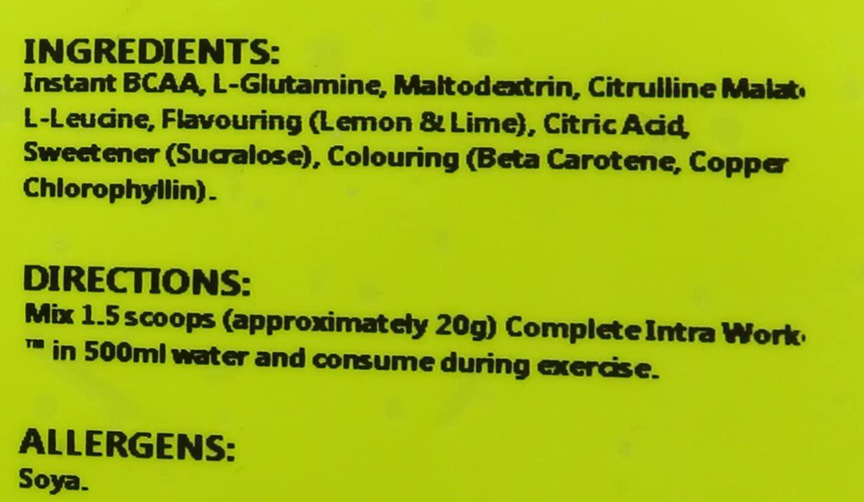 BULK POWDERS Complete Intra-Workout, BCAA, Lemon and Lime, 500 g