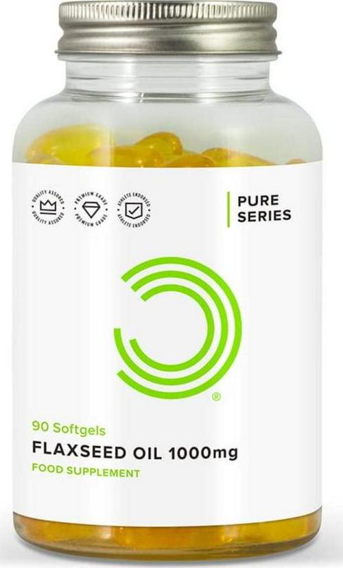 BULK POWDERS Flaxseed Oil Softgels, 1000 mg, Pack of 90