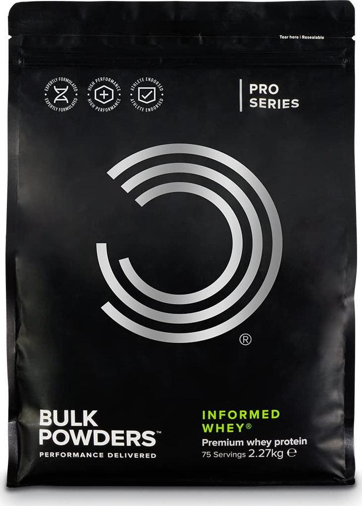 BULK POWDERS Informed Whey Protein Isolate Powder, Protein Shake with Added Digestive Enzymes, Salted Caramel and Walnut, 2.27 kg