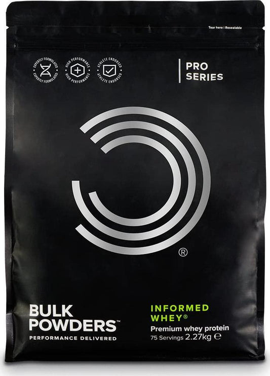 BULK POWDERS Informed Whey Protein Isolate Powder, Protein Shake with Added Digestive Enzymes, Salted Caramel and Walnut, 2.27 kg