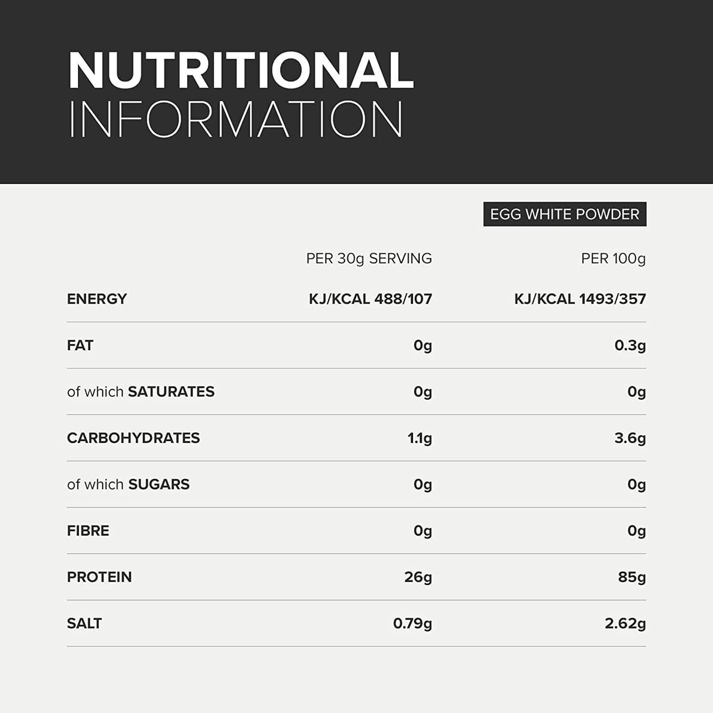 BULK POWDERS Pure Egg White Powder, Unflavoured, 1 kg