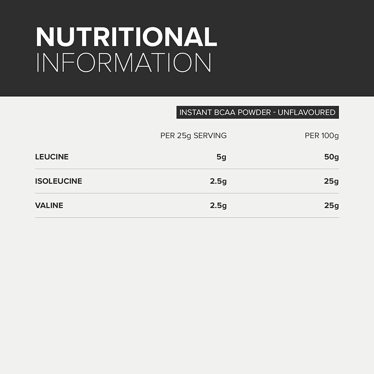 BULK POWDERS Pure Instant Branched Chain Amino Acids (BCAA) Powder, Unflavoured, 100 g