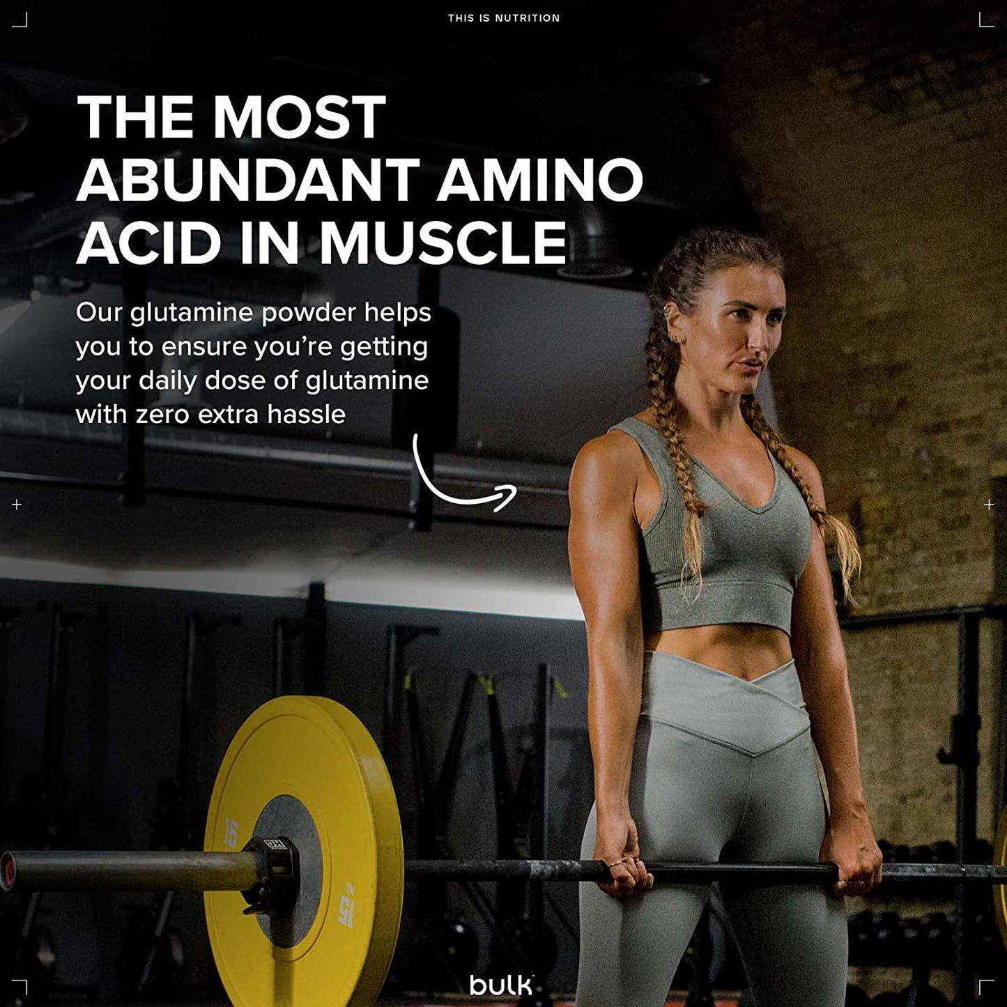 BULK POWDERS Pure L-Glutamine Powder, Unflavoured, 500 g