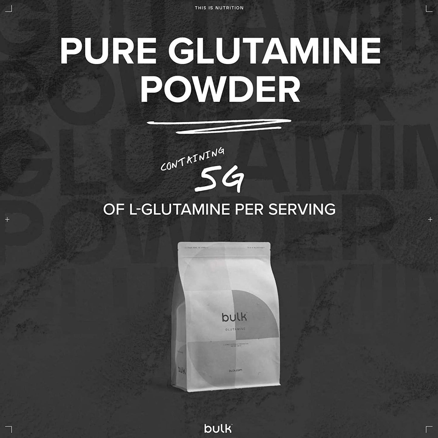 BULK POWDERS Pure L-Glutamine Powder, Unflavoured, 500 g