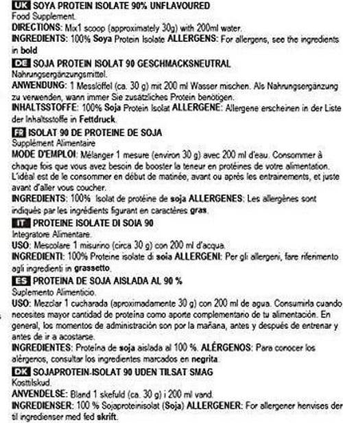 BULK POWDERS Soya Protein Isolate 90 Powder, Vegan Protein Shake, Unflavoured, 1 kg