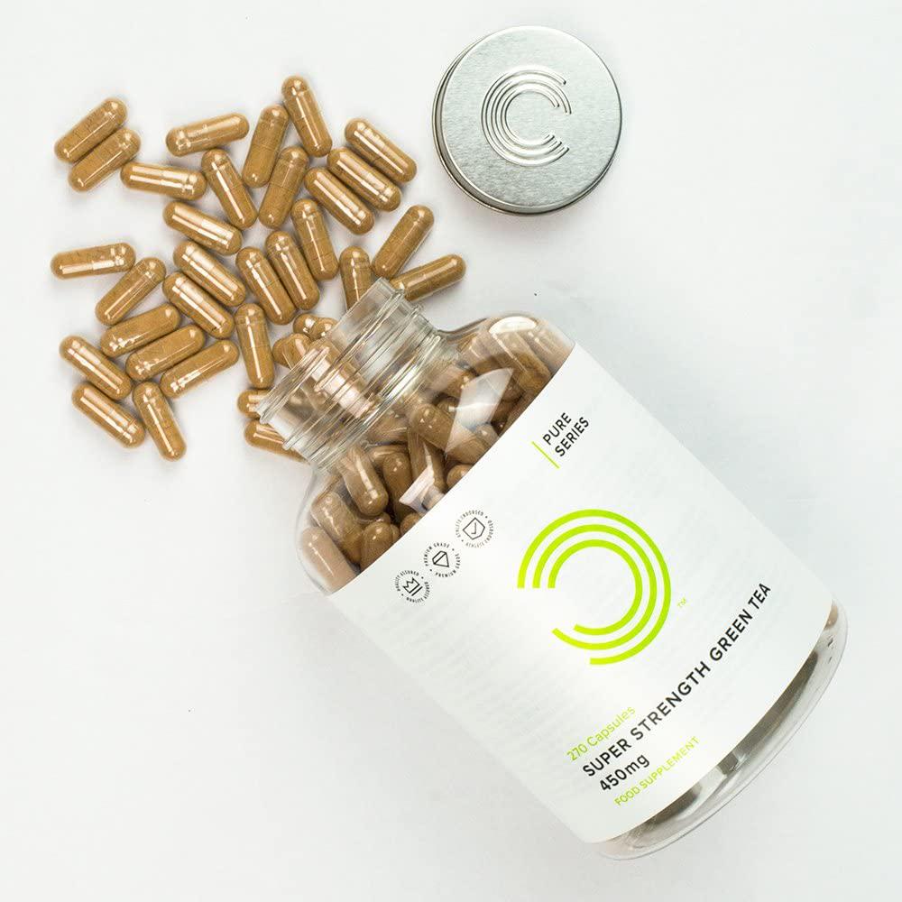 BULK POWDERS Super Strength Green Tea Capsules, 450 mg, Pack of 270
