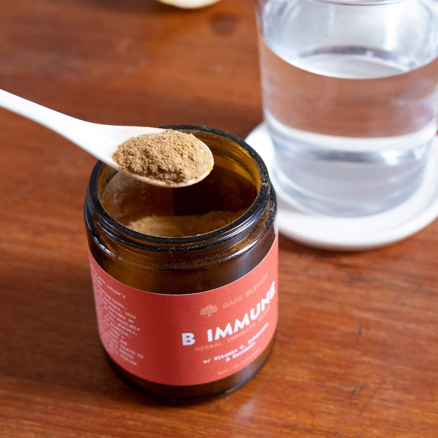 B Immune by Bare Blends | Herbal Immunity Powder | Vitamin C + Echinacea + Curcumin + more | Vegan and Gluten Free - 80g