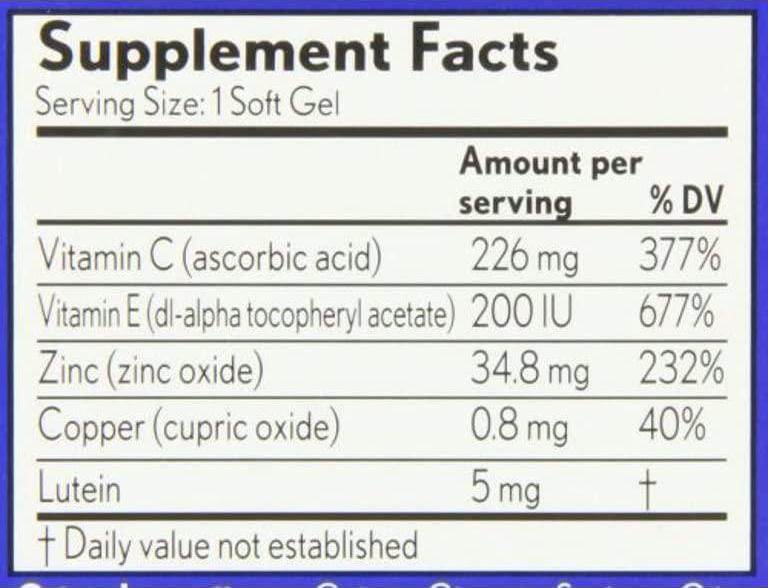 B&L Preservision Lutein Size 50ct Bausch and Lomb Preservision Lutein Eye Vitamin And Mineral Supplement