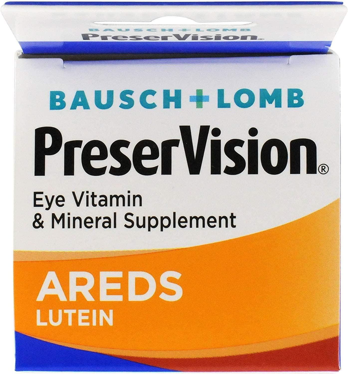B&L Preservision Lutein Size 50ct Bausch and Lomb Preservision Lutein Eye Vitamin And Mineral Supplement