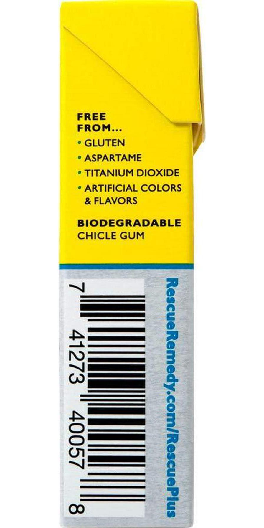 Bach RESCUE Plus Gum, Natural Mint Flavor, Stress and Tension Relief, L-Theanine and Vitamin B5 Dietary Supplement, Biodegradable Chicle Gum, No Artificial Sweeteners, Flavors, Colors, 10 Pack