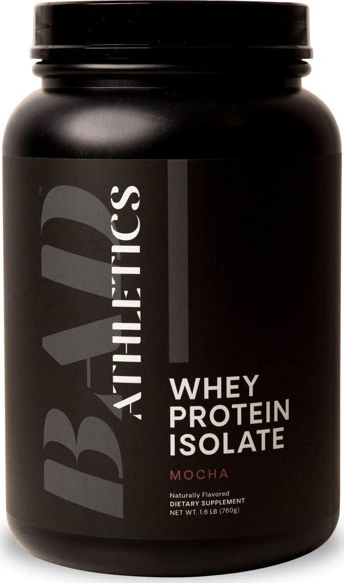 Bad Athletics Mocha Grass Fed 100% Whey Protein Powder for Women - Five Ingredients, Naturally Flavored and Sweetened, 20g Protein Per Serving(30 Servings)
