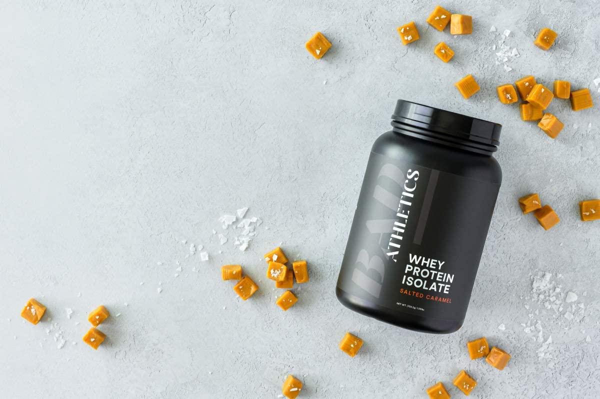 Bad Athletics Salted Caramel Protein Powder for Women | 100% Grass Fed Whey Protein | Five Ingredients, Naturally Flavored and Sweetened, 20g Protein | 7 Servings