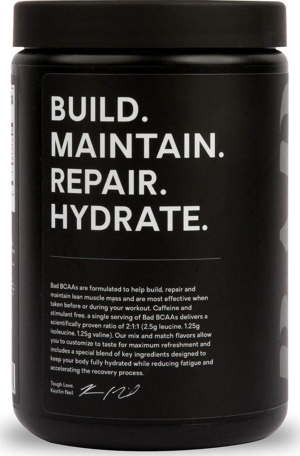 Bad Athletics Strawberry BCAA's for Women are formulated to Help Build, Repair and Maintain Lean Muscle Mass and are Stimulant Free, and Delivers a scientifically Proven Ratio of 2:1:1