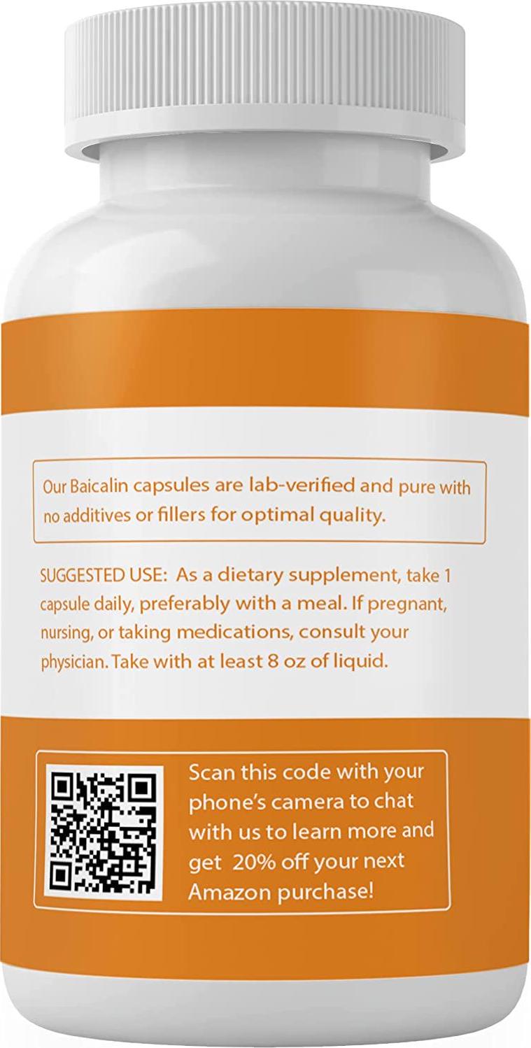 Baicalin (100 Capsules) Lab Tested, Sleep and Anxiety*