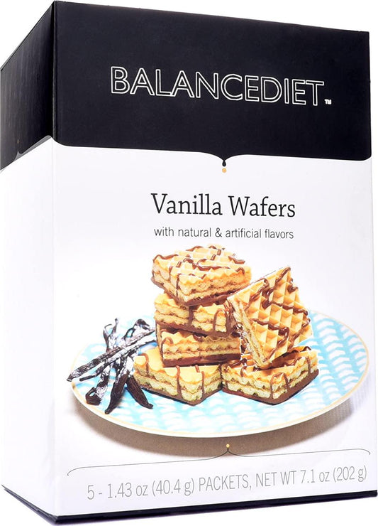 BalanceDiet | High Protein Vanilla Wafers | Healthy Snack or Dessert | 5 Pack