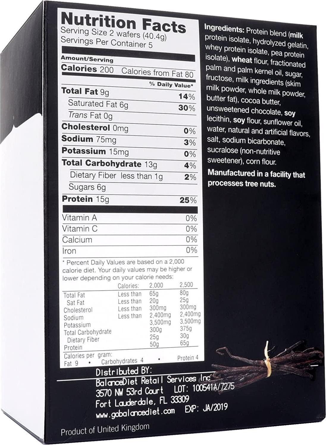 BalanceDiet | High Protein Vanilla Wafers | Healthy Snack or Dessert | 5 Pack