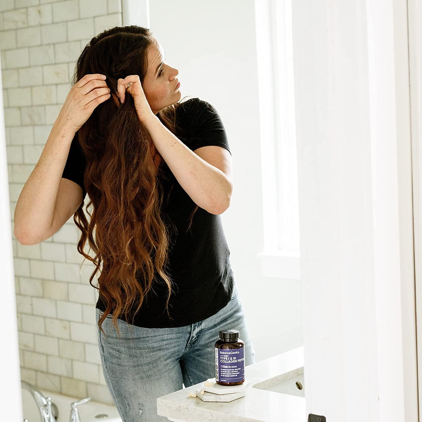 BalanceGenics Collagen Capsules | Convenient Capsule Form, Highly Absorbable Hydrolyzed Collagen Peptides, Type I and III, Grass-fed Bovine, Non-GMO, Soy-Free, Dairy-Free, Gluten-Free