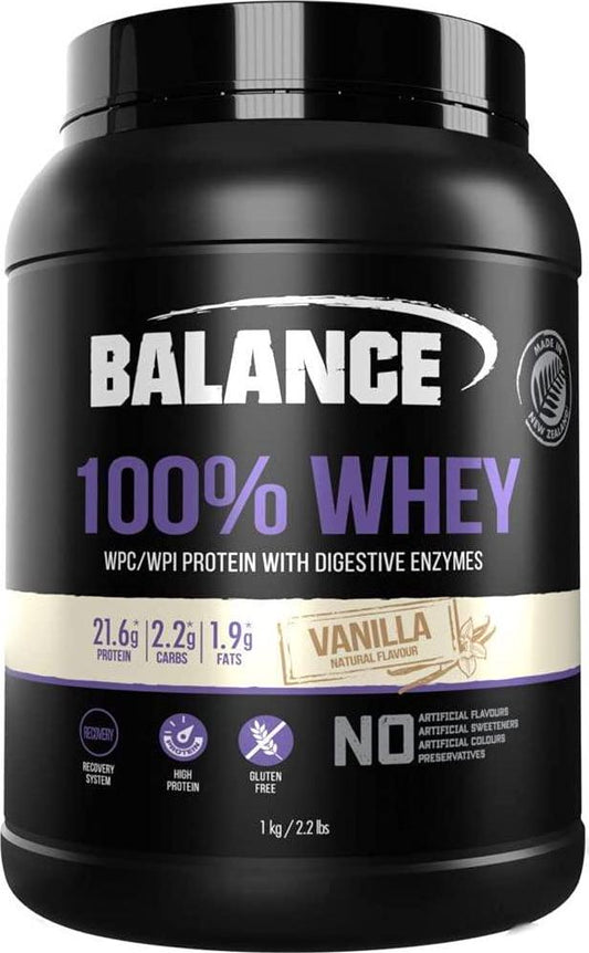 Balance 100 Percent Whey Vanilla Flavour Protein Powder 1 kg