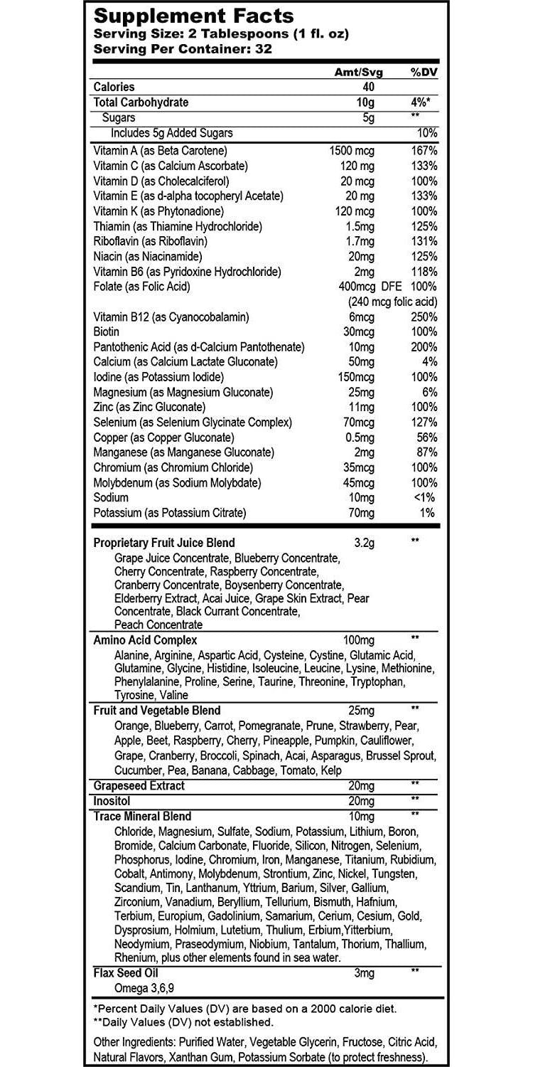 Balanced Essentials 2 Pack Natural Liquid Nutritional Supplement Vitamin 32 Ounces Very Berry S-BE32