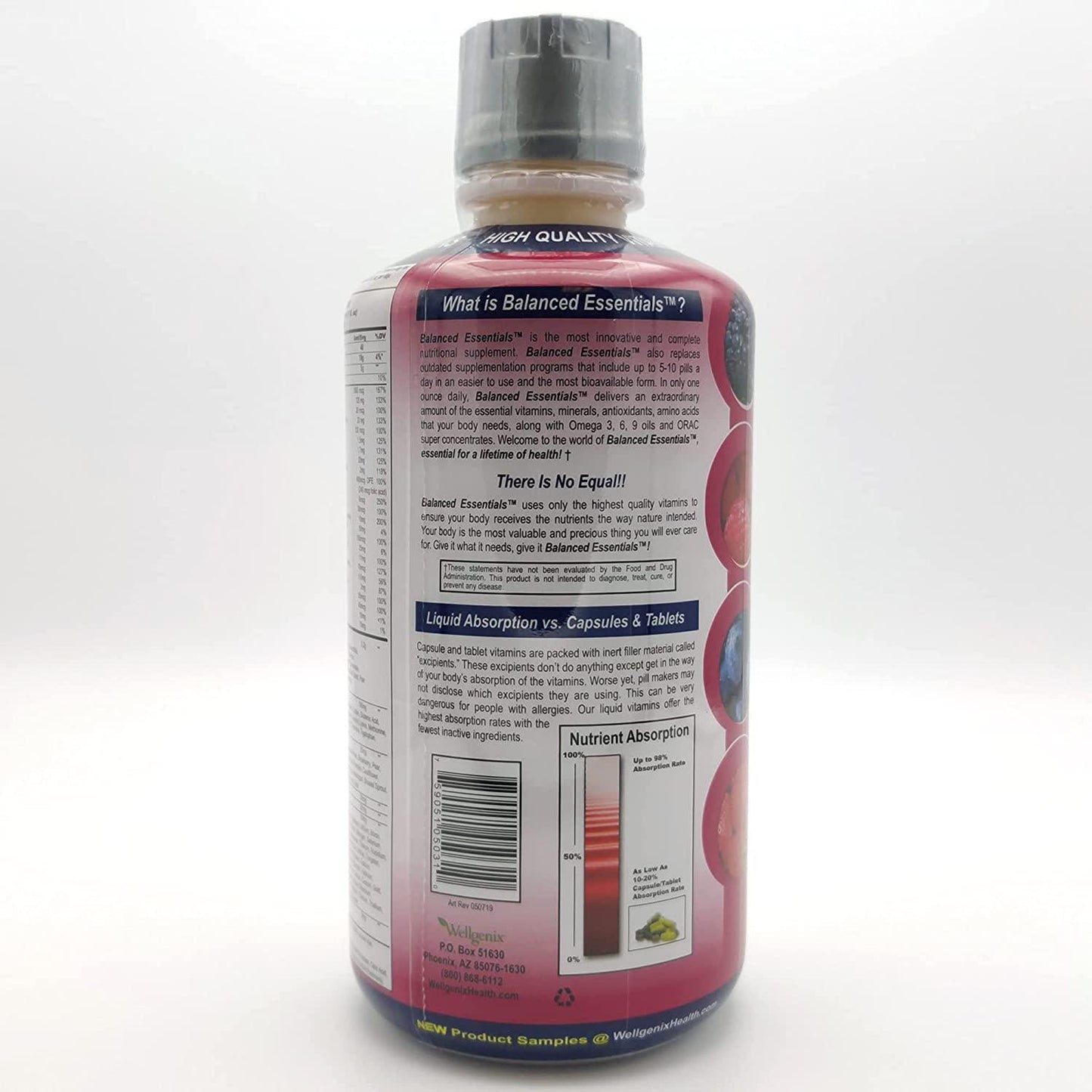 Balanced Essentials 2 Pack Natural Liquid Nutritional Supplement Vitamin 32 Ounces Very Berry S-BE32