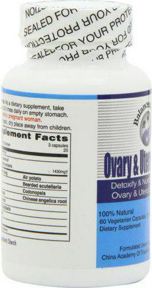 Balanceuticals Ovary and Uterus Clean, 500 mg Dietary Supplement Capsules, 60-Count Bottle