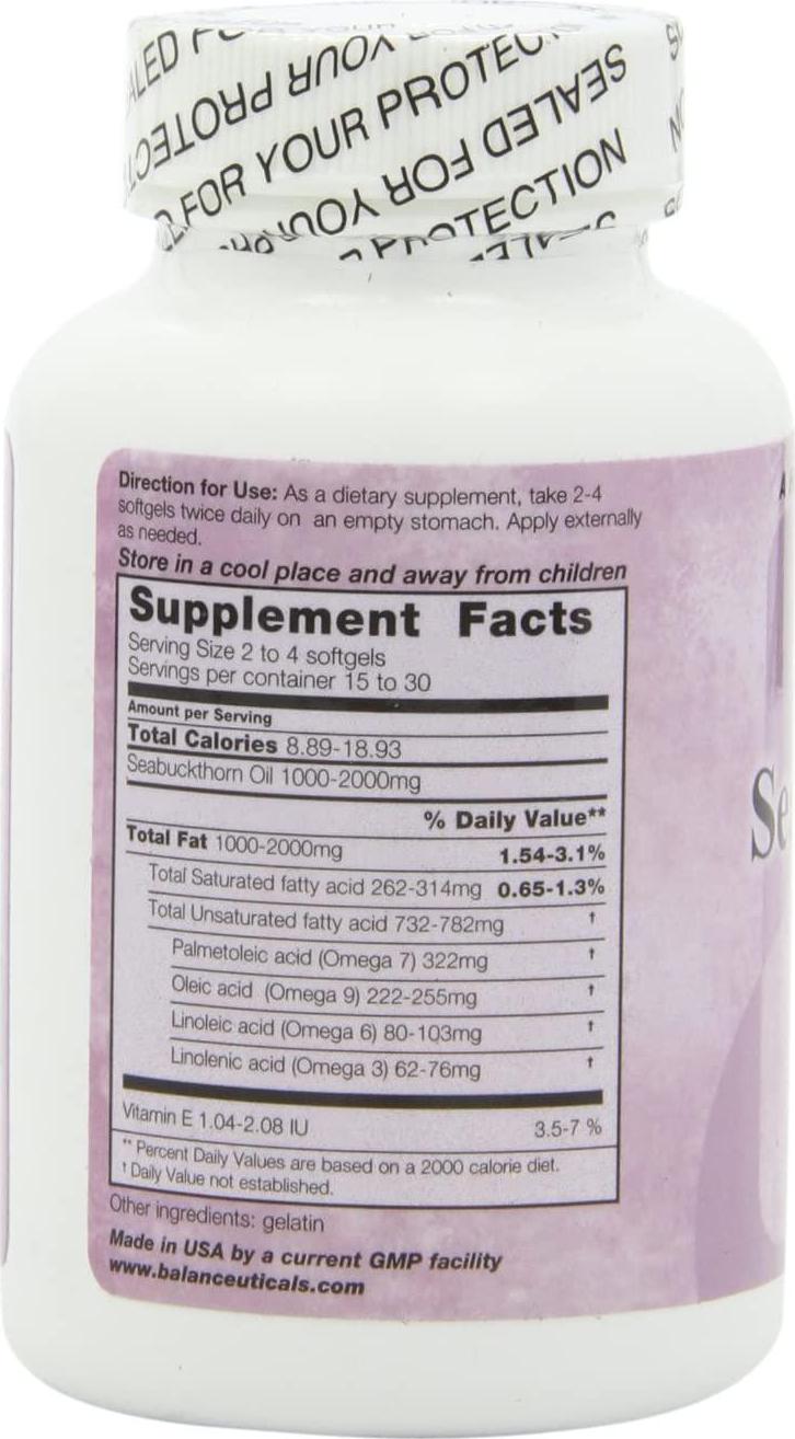 Balanceuticals Seabuckthorn Oil, 120 Softgels, 500mg each