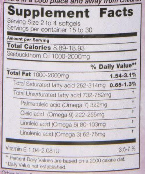 Balanceuticals Seabuckthorn Oil, 120 Softgels, 500mg each