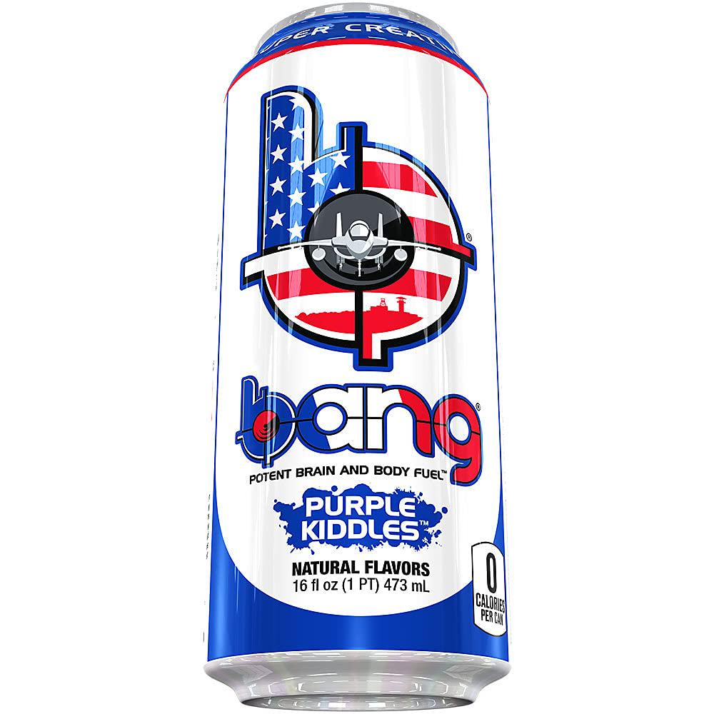 Bang Energy Drink with CoQ10 Creatine Purple Kiddles (12 Drinks, 16 Fl Oz. Each)
