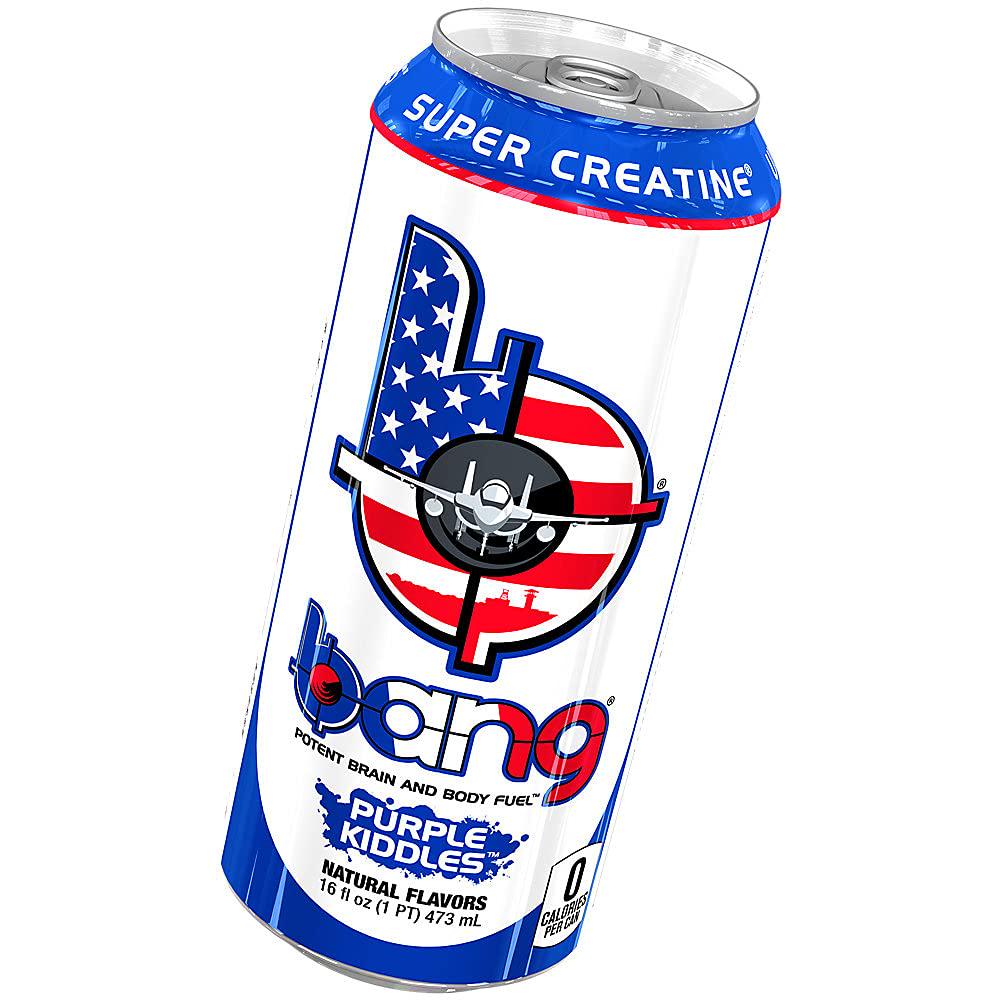 Bang Energy Drink with CoQ10 Creatine Purple Kiddles (12 Drinks, 16 Fl Oz. Each)