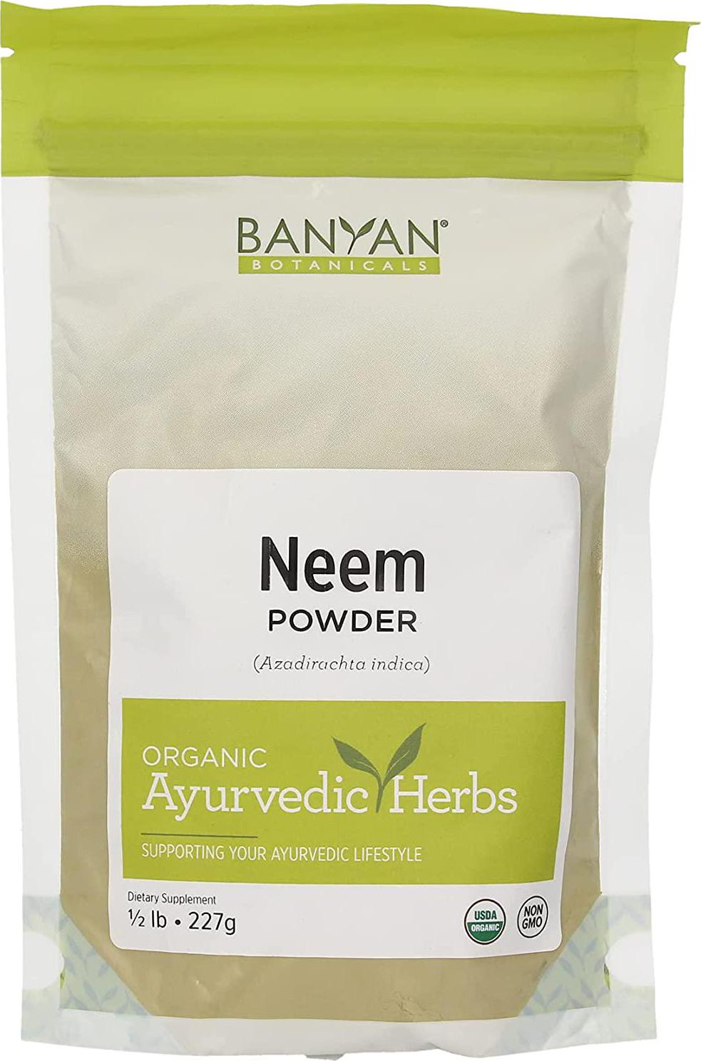 Banyan Botanicals Neem Powder - USDA Organic - 1/2 Pound, Azadirachta Indica - Ayurvedic Herb for Skin and Blood*