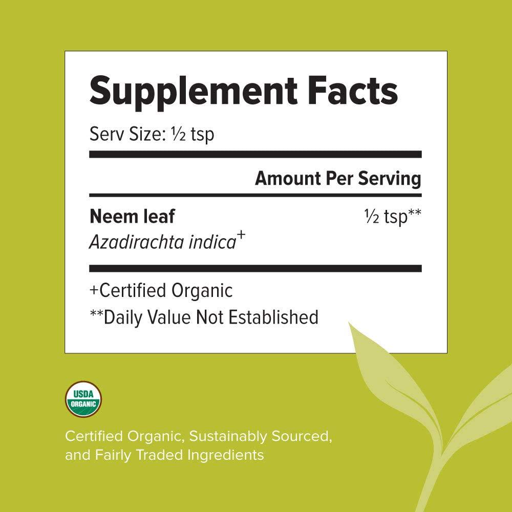 Banyan Botanicals Neem Powder - USDA Organic - 1/2 Pound, Azadirachta Indica - Ayurvedic Herb for Skin and Blood*