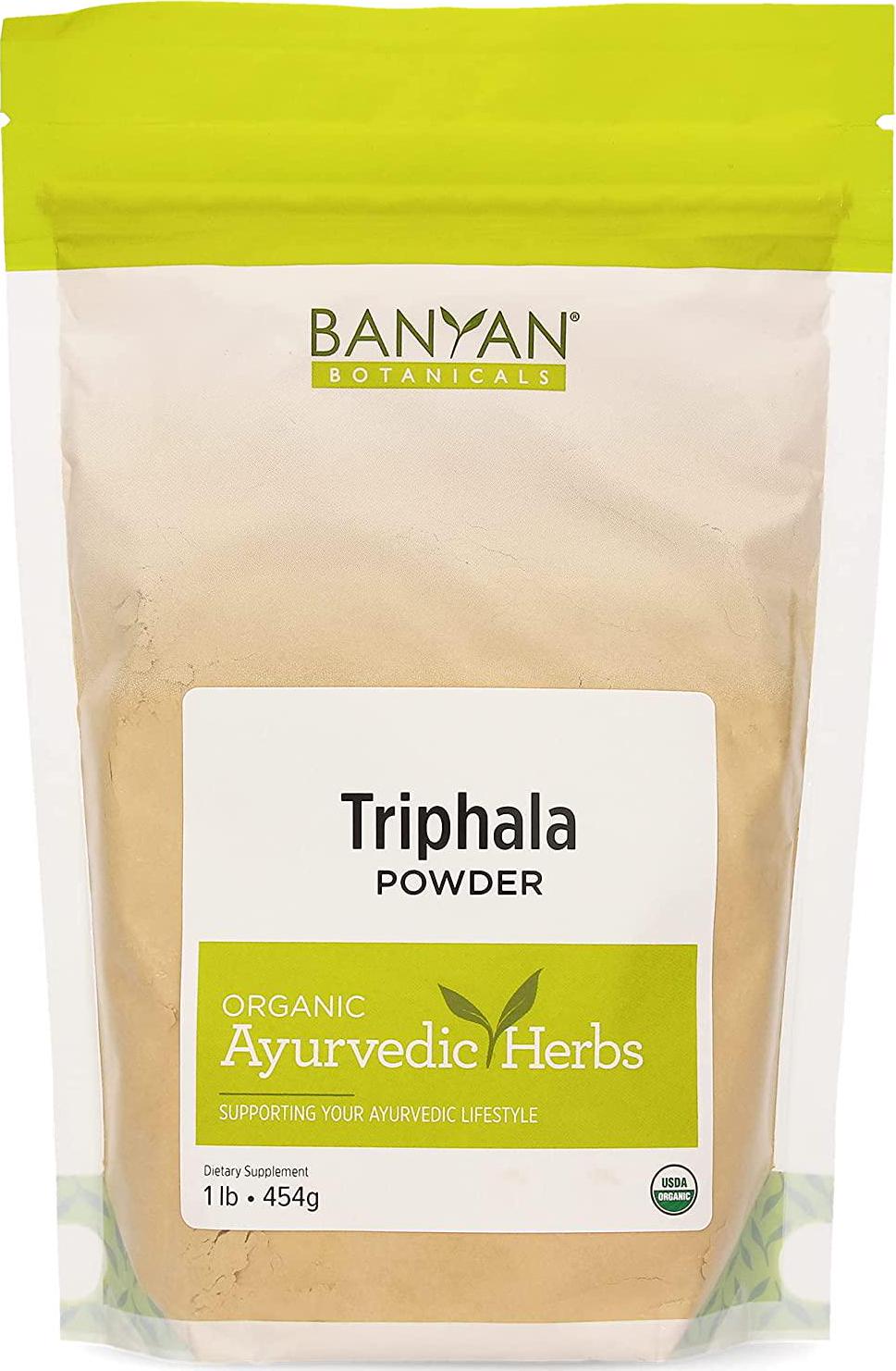 Banyan Botanicals Triphala Powder – Organic Formula of Amla, Haritaki and Bibhitaki – for Daily Detoxifying, Cleansing and Rejuvenation* – Maintains Regularity* – 1lb. – Non-GMO Sustainably Sourced