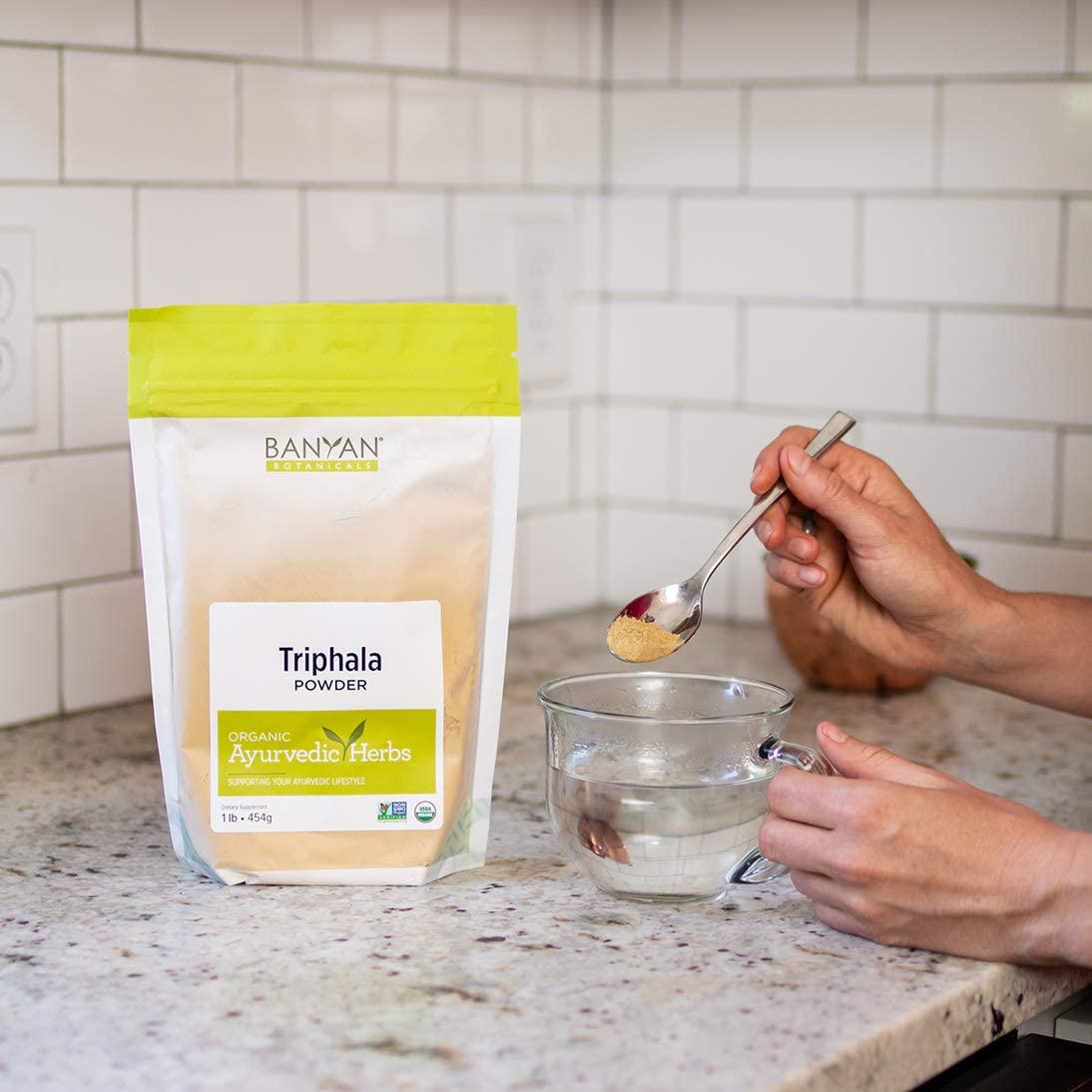 Banyan Botanicals Triphala Powder – Organic Formula of Amla, Haritaki and Bibhitaki – for Daily Detoxifying, Cleansing and Rejuvenation* – Maintains Regularity* – ½lb. – Non-GMO Sustainably Sourced