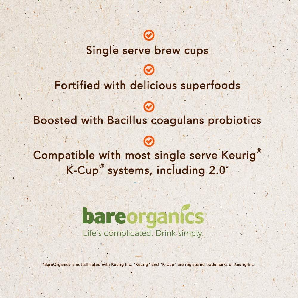 BareOrganics Focus Coffee Single Serve 96ct Bulk Pack (15951)