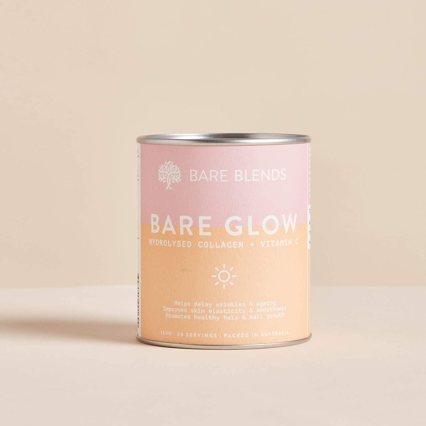 Bare Blends Bare Glow - Collagen Powder - Hair Skin and Nail Health - 150g