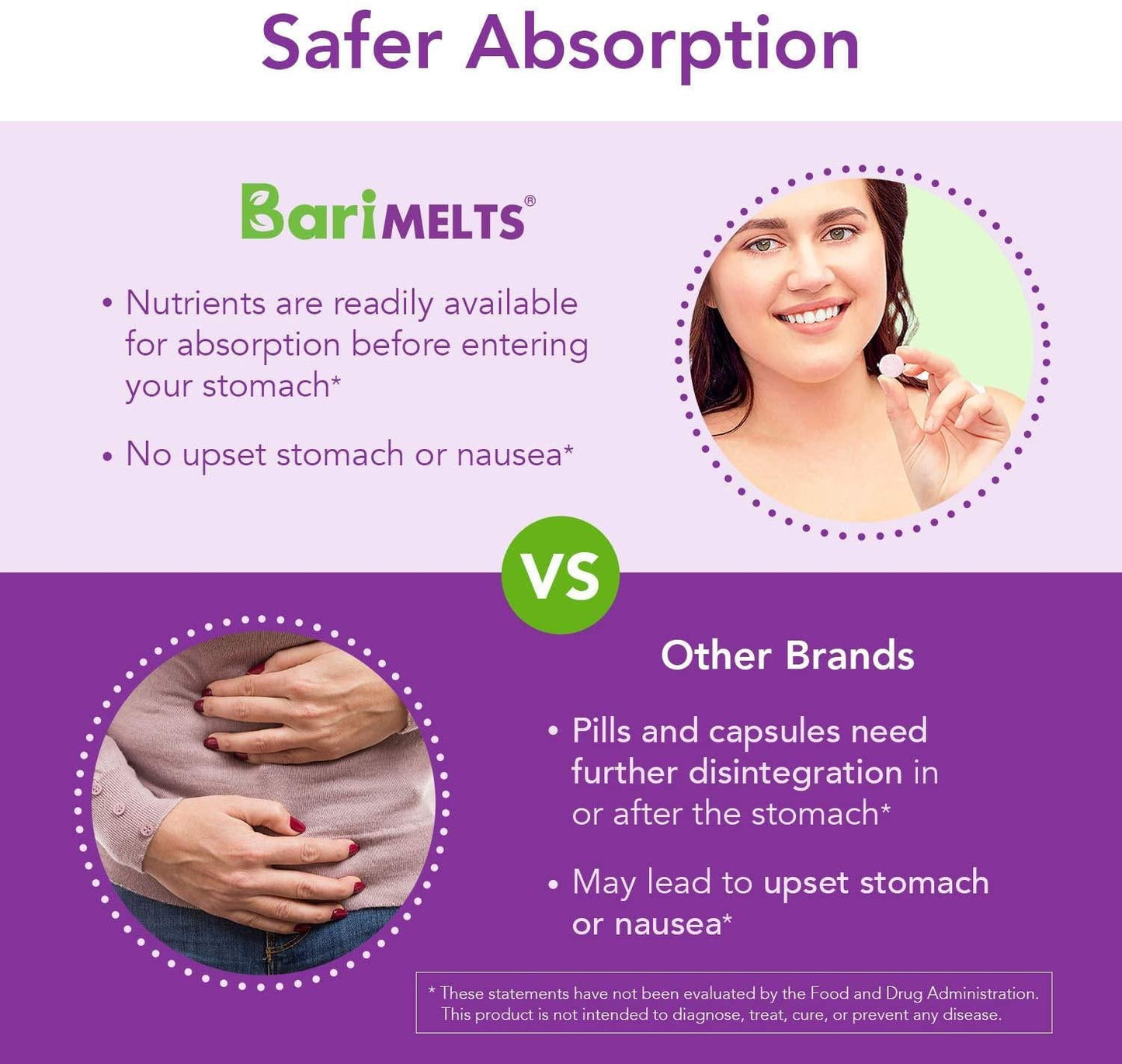 BariMelts B12 Plus, Dissolvable Bariatric Vitamins, Natural Cherry Flavor, 90 Fast Melting Tablets