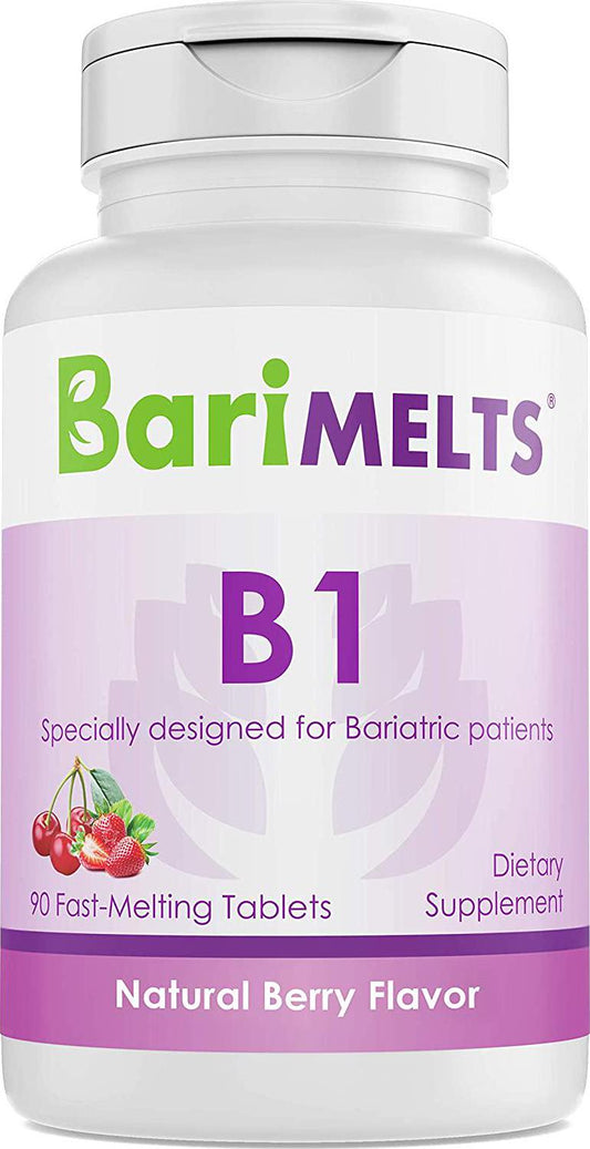BariMelts B1, Dissolvable Bariatric Vitamins, Natural Berry Flavor, 90 Fast Melting Tablets