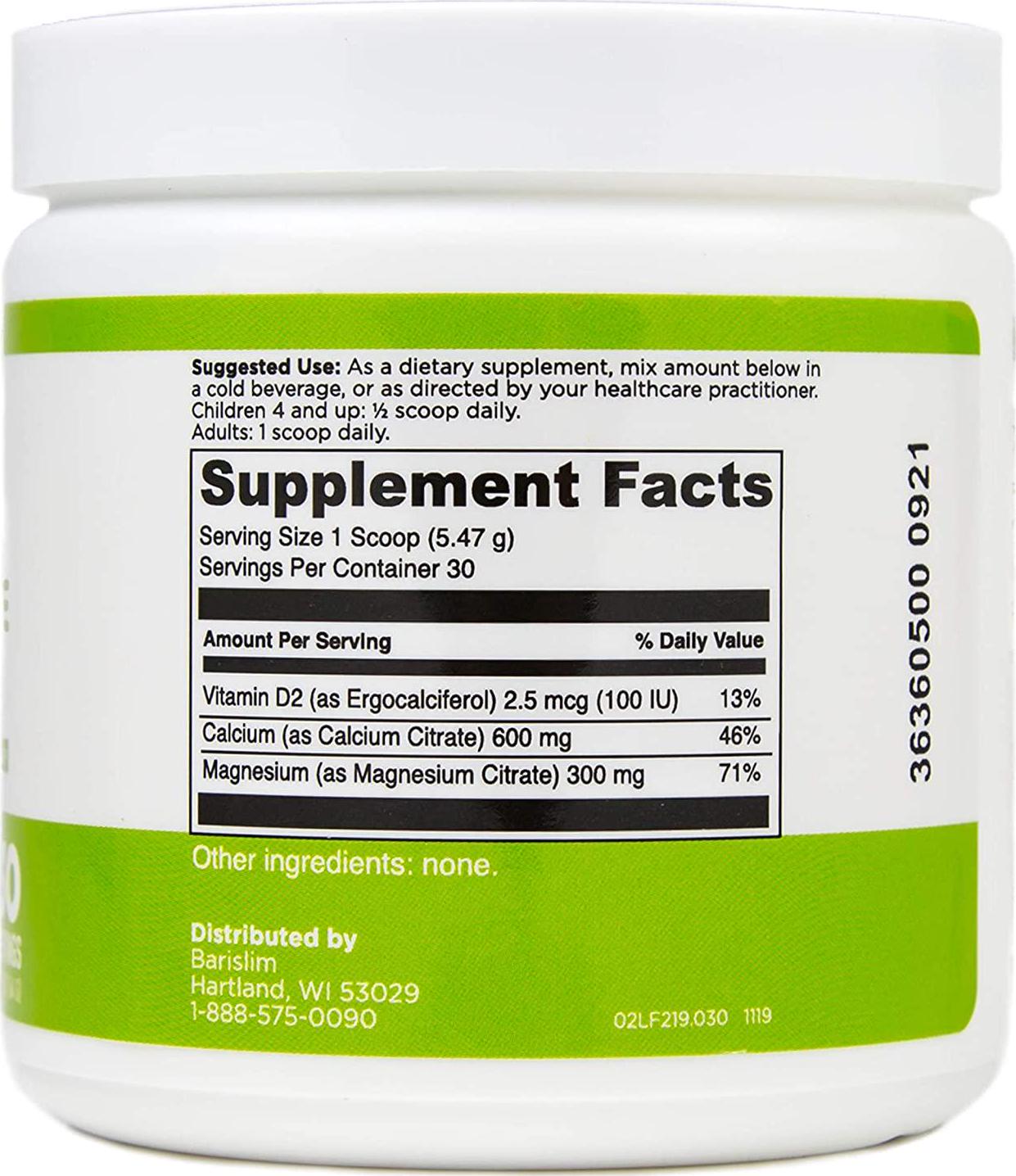 BariSlim Bariatric Calcium Citrate Plus with Magnesium and Vitamin D - 600 mg of Calcium Citrate Per Serving - Formulated for Patients After Weight Loss Surgery - 30 Servings