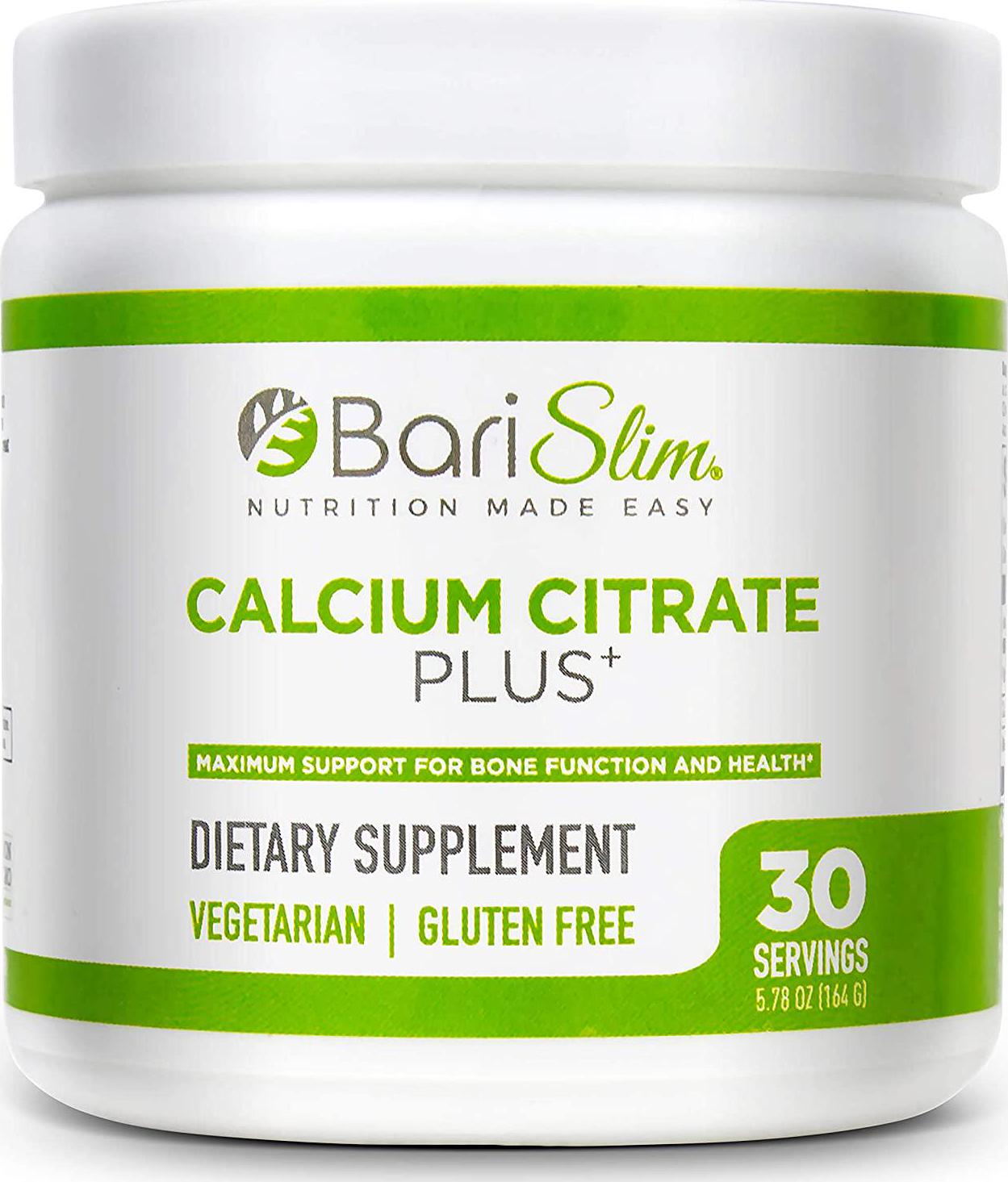 BariSlim Bariatric Calcium Citrate Plus with Magnesium and Vitamin D - 600 mg of Calcium Citrate Per Serving - Formulated for Patients After Weight Loss Surgery - 30 Servings