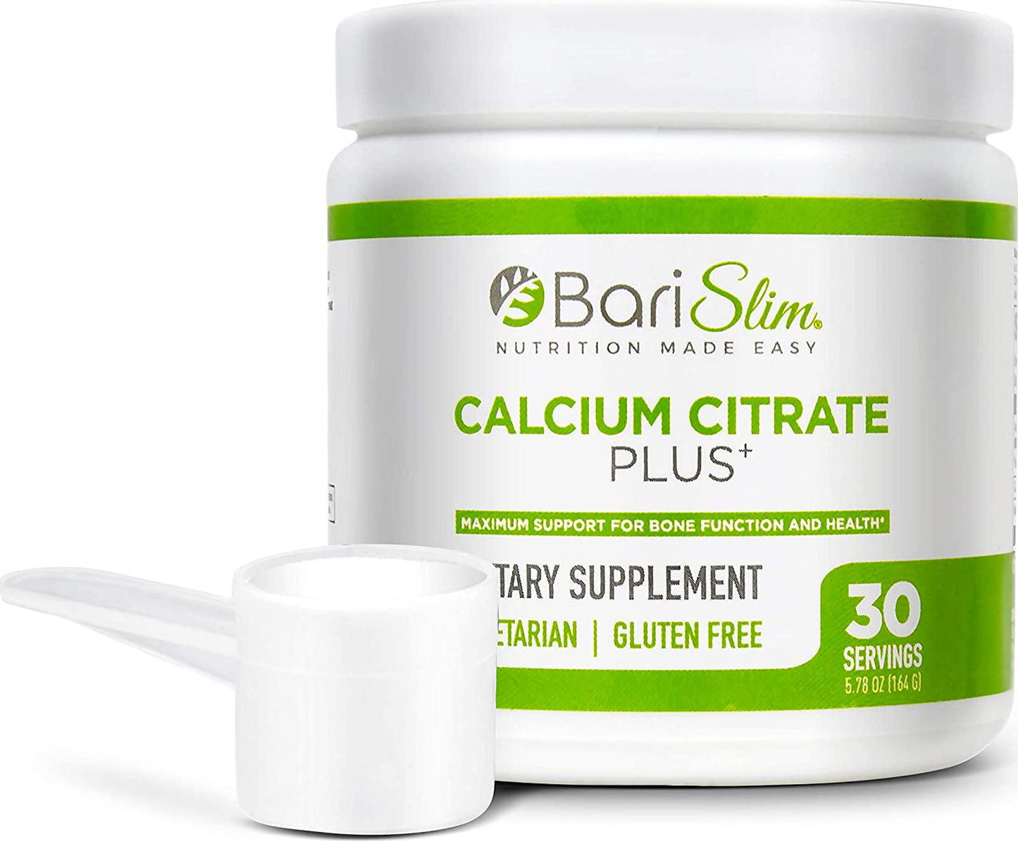 BariSlim Bariatric Calcium Citrate Plus with Magnesium and Vitamin D - 600 mg of Calcium Citrate Per Serving - Formulated for Patients After Weight Loss Surgery - 30 Servings