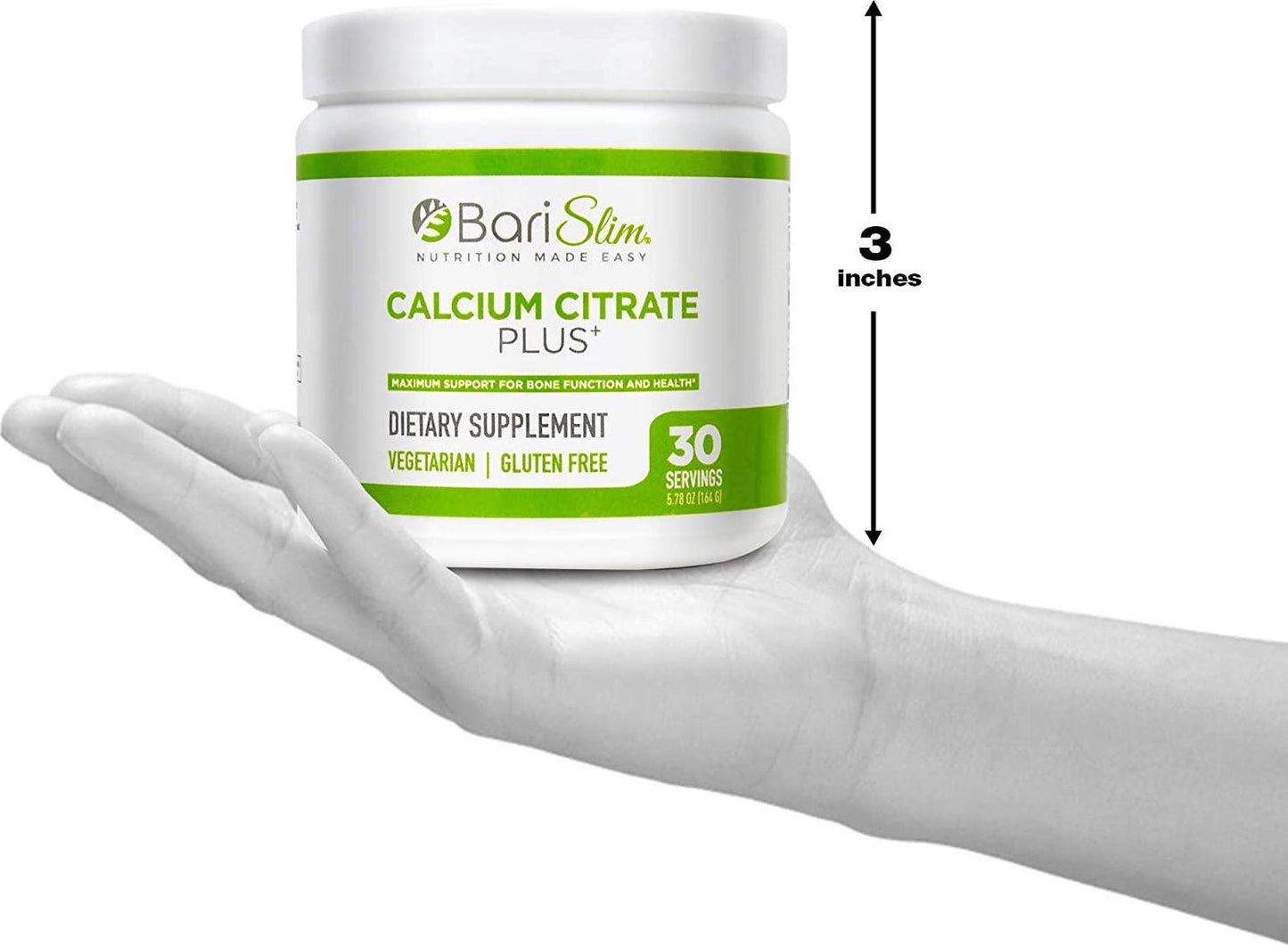 BariSlim Bariatric Calcium Citrate Plus with Magnesium and Vitamin D - 600 mg of Calcium Citrate Per Serving - Formulated for Patients After Weight Loss Surgery - 30 Servings