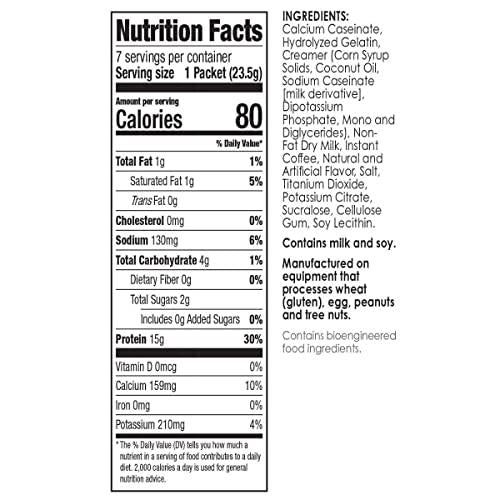 BariWise Protein Hot Drink/Cappuccino Mix, Original - 80 Calories, 1g Fat, 15g Protein (7ct)