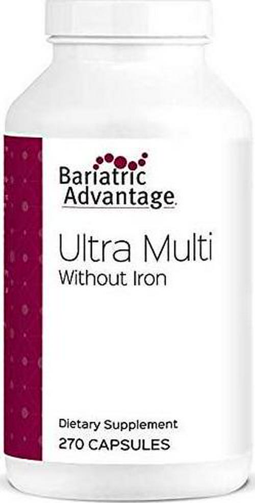 Bariatric Advantage - Ultra Multi Formula Without Iron, Multivitamin for Bariatric Surgery Patients, Capsule, 270 ct