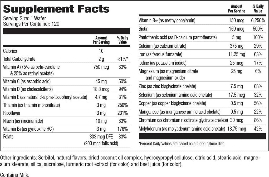 Bariatric Choice - All-in-One Bariatric MultiVitamin - Designed for Post Bariatric Surgery - Chewable Vitamin Supplements with 375 mg Calcium Citrate - Tropical Citrus - 120 ct
