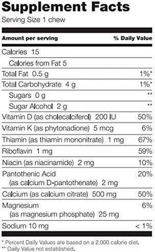Bariatric Fusion 500mg Calcium Citrate and Energy Soft Chew Caramel Flavor for Bariatric Surgery Patients Including Gastric Bypass and Sleeve Gastrectomy, 60 Count, Sugar Free, Made in The USA