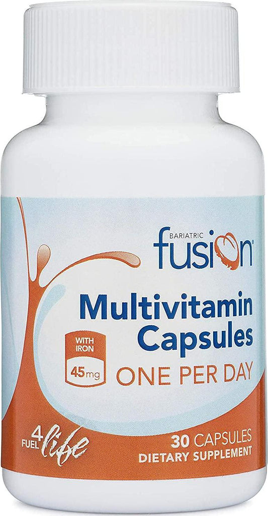 Bariatric Fusion Bariatric Multivitamin ONE per Day Capsule with 45mg of Iron for Post Bariatric Surgery Patients Including Gastric Bypass and Sleeve Gastrectomy, 360 Count, 12 Month Supply