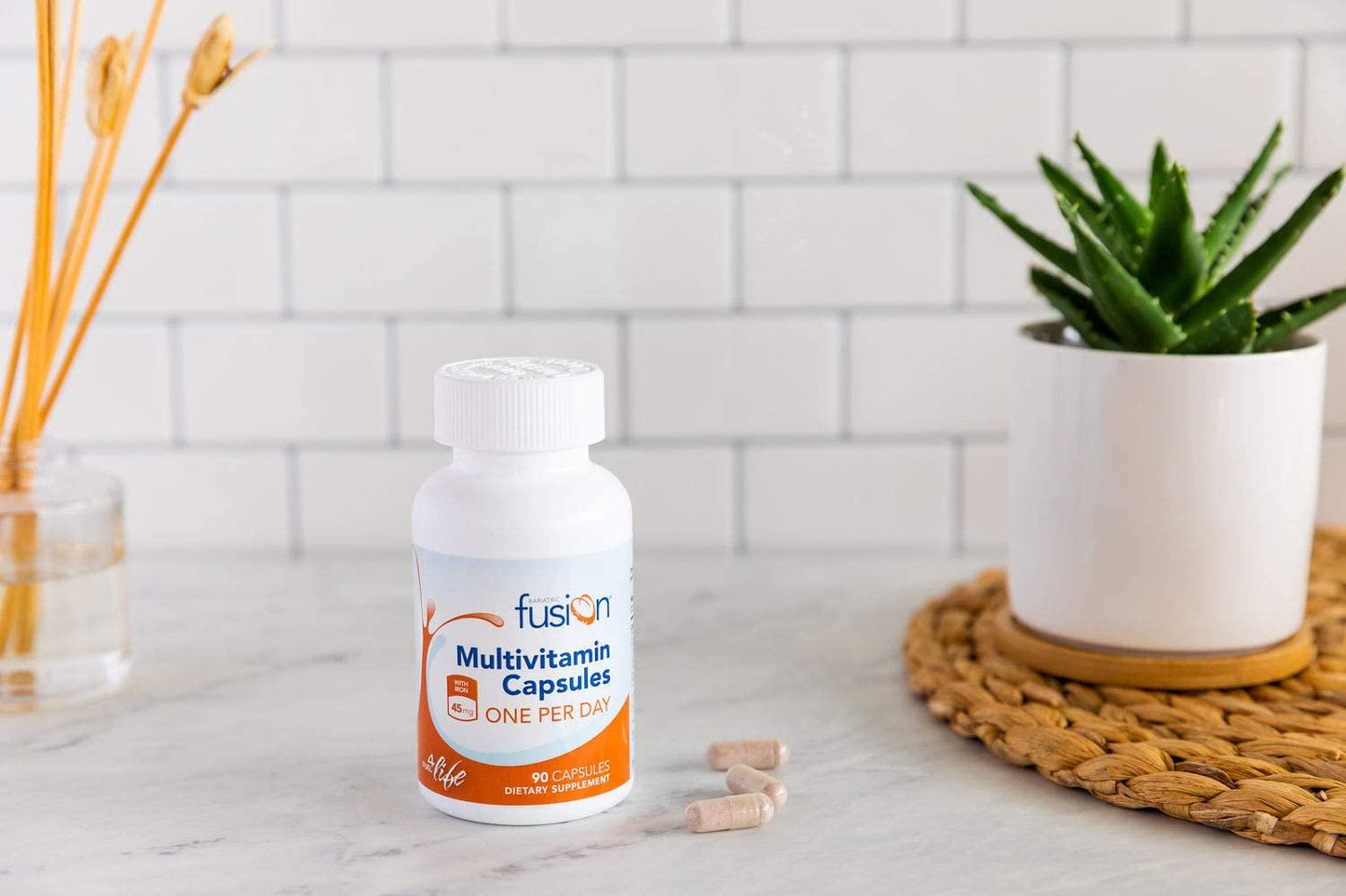 Bariatric Fusion Bariatric Multivitamin ONE per Day Capsule with 45mg of Iron for Post Bariatric Surgery Patients Including Gastric Bypass and Sleeve Gastrectomy, 90 Count, 3 Month Supply