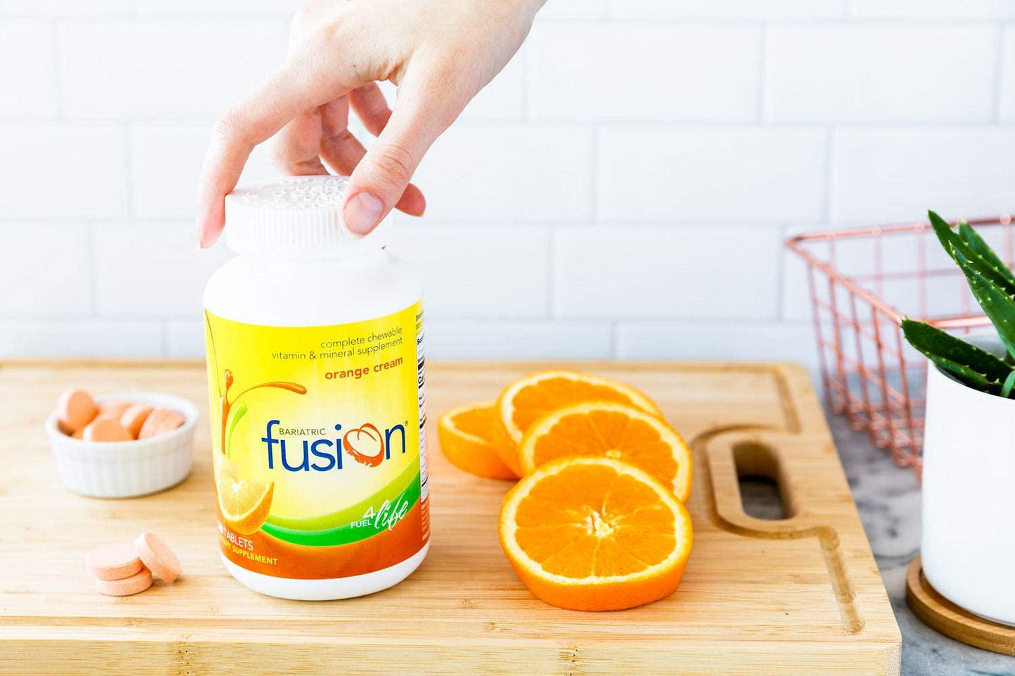 Bariatric Fusion Complete Chewable Multivitamin and Mineral Supplement Orange Cream 120 Tablets for Gastric Bypass and Sleeve Gastrectomy