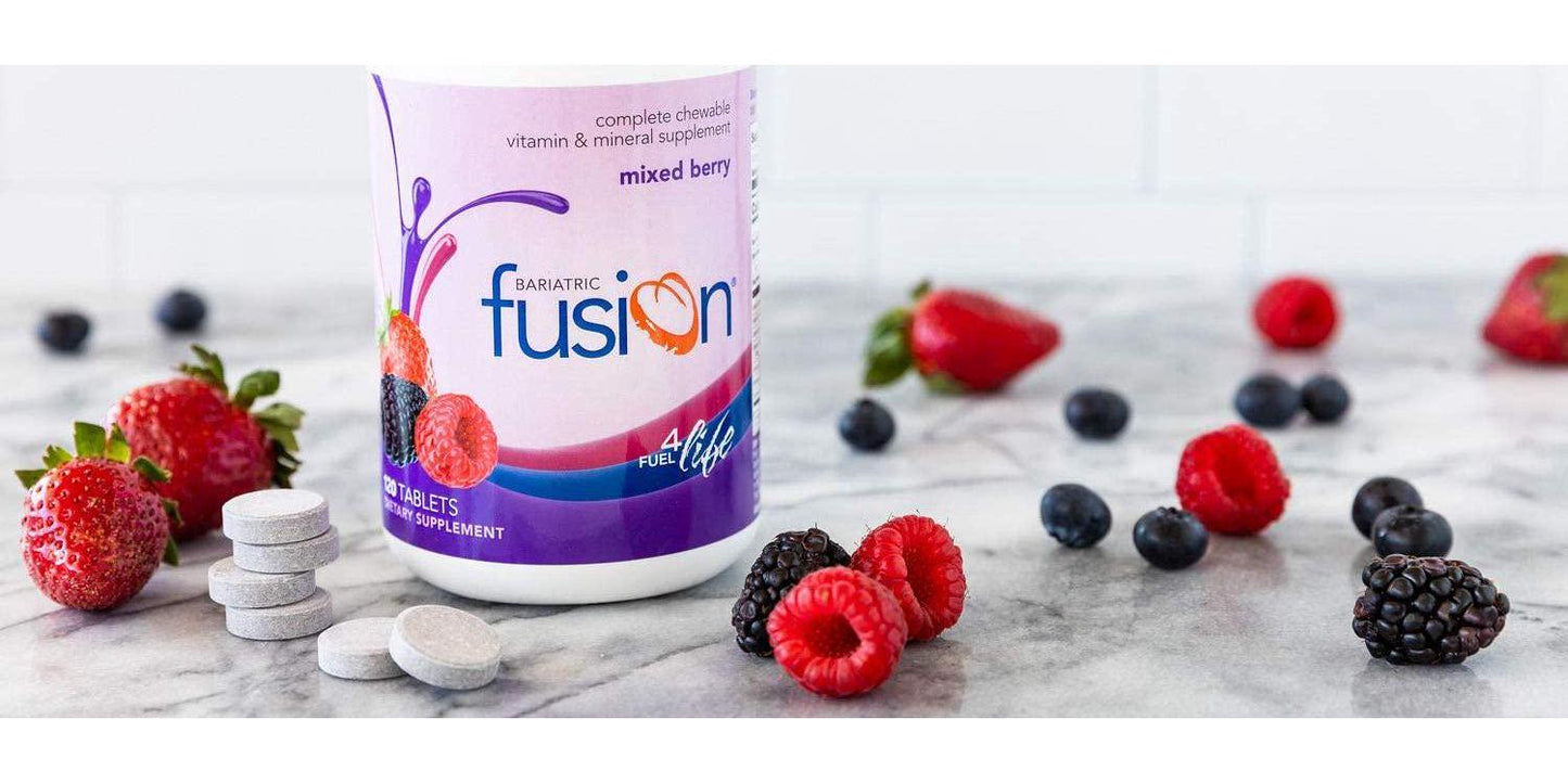 Bariatric Fusion Mixed Berry Complete Chewable Bariatric Multivitamin For Bariatric Surgery Patients Including Gastric Bypass and Sleeve Gastrectomy, 120 Tablets